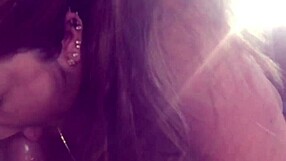 This milf is giving a close-up lick to the dick in a homemade video