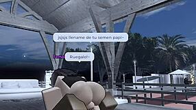 Why does that massive BBC hook up with a naughty whore on a Roblox server?