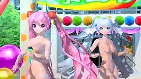 i love how hatsune miku colorful love project diva nude mod shows full nude big ass goddess boobs