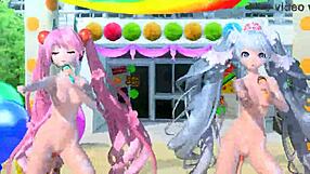 i love how hatsune miku colorful love project diva nude mod shows full nude big ass goddess boobs