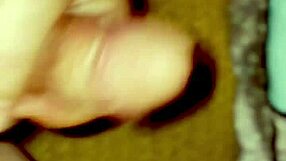 What happens when solo male gets hard in close up pov action?