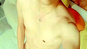 Skinny amateur guy from usa masturbates solo with his cock while wearing his new hat in close-up action