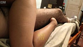 bebelexxx gives a hot footjob then bends over for intense doggystyle pounding!