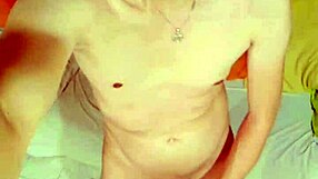 Skinny amateur guy from usa masturbates solo with his cock while wearing his new hat in close-up action