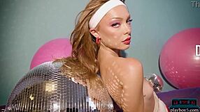 Bubble Butt Blonde Aubrey Destremps Workout And Solo Striptease For Playboy!