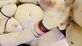 amateur milf wife deepthroats and milks hard cock for huge triple cumshot in mouth!