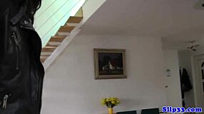 WOW GLAMCORE UK TEEN 18+ BENT OVER SUCKING AND FUCKING OLD MANS HARD COCK IN STOCKINGS!