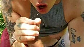 Blonde with Big Natural Tits Gives Outdoor Blowjob and Wants That Rich Lechita Cum.