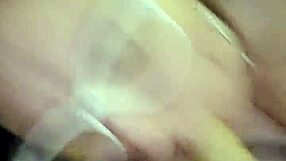 amateur milf wife deepthroats and milks hard cock for huge triple cumshot in mouth!