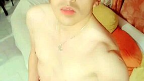 Skinny amateur guy from usa masturbates solo with his cock while wearing his new hat in close-up action