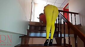 Velma searches for crime traces in bikini and pantyhose from vintage Scooby Doo