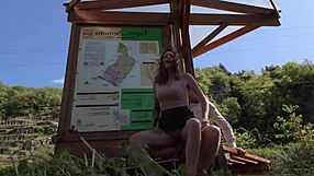 French Milf Gets Bent Over And Fucked Hard By The Roadside With Cumshot