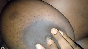 black mama titt contrasts with intriguing lesbian mommy vibes