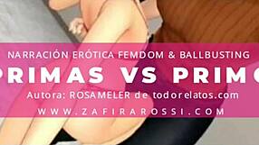 Erotic cousins battle cousin in ballbusting femdom with real Argentine ASMR by Rosameler Zafira Rossi
