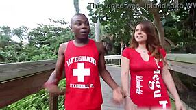 Chatting about that lifeguard taking a quick break by the beach