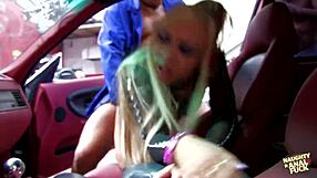 this total slut just got her big ass pounded hard by that dude at the car show