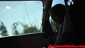 Teen 18+ bent over and tied up for rough maledom domination with facial finish