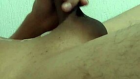 Handjob before sleep ends with a creampie cumshot release