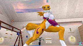 Renamon Delivers Intense NSFW Workout in Furry Music Video with Stretching Moves