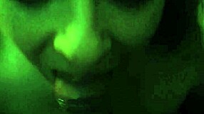 White girl performs oral on Indian cock before swallowing the cum load in her mouth.