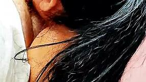 blonde amateur gives pov handjob and oral sucking while playing on bed before mom arrives