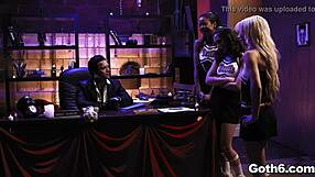 oh damn i cant believe these crazy goth teen sluts kenzie reeves kira noir and jane wilde shared a giant interracial dick in wild foursome banging