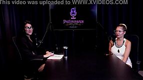 Hey, check out this beautiful redhead Latina in her first casting show – she rocked it with sexy see-through lingerie and toys! 🔥💦