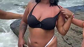 헤이, 펠루디나스 크루 해변에서 양성애 스윙으로 미쳐가