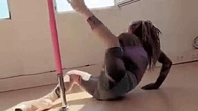 Exotic Anuskatzz Shows Athletic Fitness In Heels Pole Dance Compilation