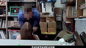 Shoplifting Teen Gets Caught By Mall Security And Bent Over For Hardcore Doggystyle Punishment In Office