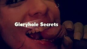 Hey, check out this hot nerdy blonde deepthroating at the gloryhole 😍