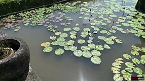 Public cumwalk in cafe devouring pasta carbonara with fresh sperm dripping down her face