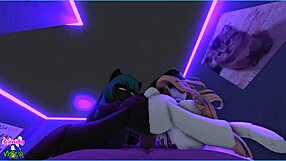 Viper fucking candy her demi-human kittens