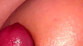 Cumming on Wife's Big Tits After Shower Blowjob