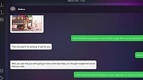 Blonde with small tits dives into some dirty texting games in Melissa's wild ending