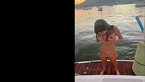 Wow, Check Out Renatinha Mello's Birthday with Hot Couple Moments and Tattoo Tits Action on the Boat in Angra dos Reis!