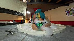 Arab housewife Mia Niqab rides dildo in jacuzzi with ass worshiping and pussy to mouth action