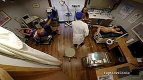 Asian Mina And Amy In Backstage Fetish With Handcuffs Gloves And Heels