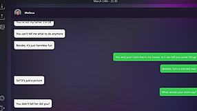 Blonde with small tits dives into some dirty texting games in Melissa's wild ending