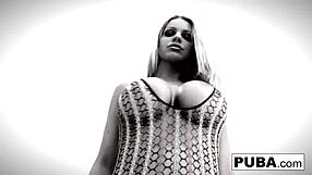 i love how hot brooklyn takes that cumshot right on her huge tits after a wild blowjob