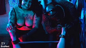 The foot slave undergoes intense training with barefoot tickling, gagging, and deepthroat from the Latina femdom goddess.