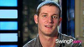 black lace sets stage for two swinger babes in softcore orgy fucking