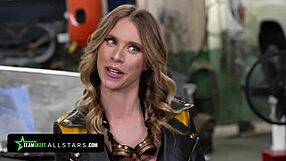 one dirty mechanic anya olsen deepthroats peter green monster cock in garage