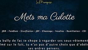 i feel so humiliated in this french femdom sissification with european joi and cei instructions