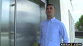 babysitter teases with squirting ride on monster cock