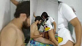 I Feel So Betrayed As Morena Colombiana Sucks Neighbor's Cock While Tired Of Her Life