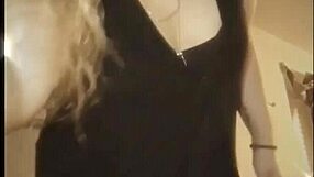 Dominant BBW mistress in heels humiliates with ass worship and ripped clothes