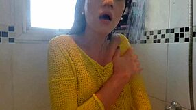 So Horny Naughty Girl Takes Shower Rubbing Her Breasts Shows Off Her Ass Without Panties Craving Cock In Her Pussy