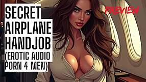 Тайна ръчна работа в самолет с мръсни приказки на открито аматорски