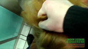 Blowjob Performed in a Public Toilet by Russian Whore